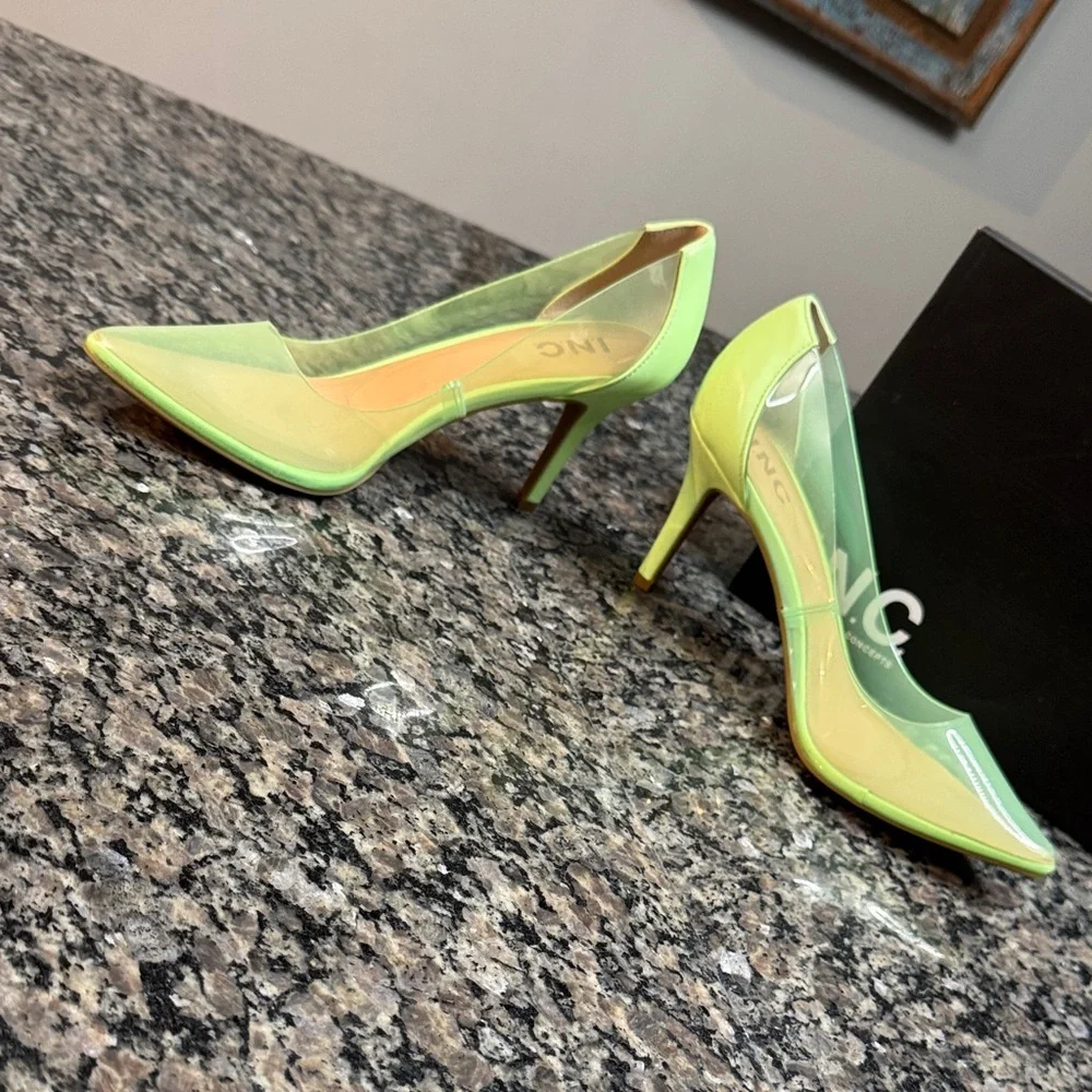 INC International Concepts Women's Lime Green Heels NIB 9 - Picture 7 of 15